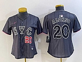 Women's New York Mets #20 Pete Alonso Number Grey 2024 City Connect Cool Base Stitched Jerseys,baseball caps,new era cap wholesale,wholesale hats